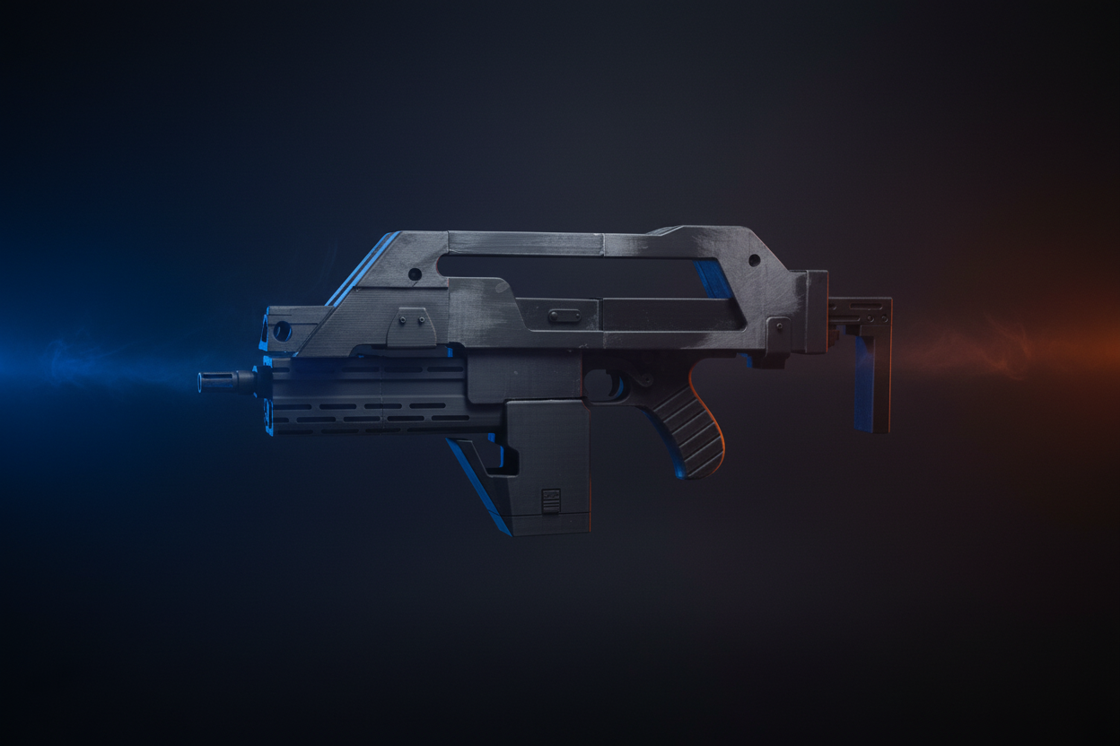 M41A Pulse Rifle - Your Prop on Cinematic Background